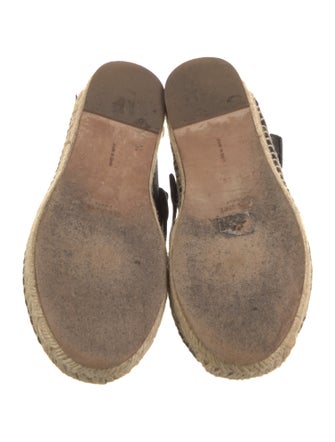 Celine Suede Whipstitch Trim Mules