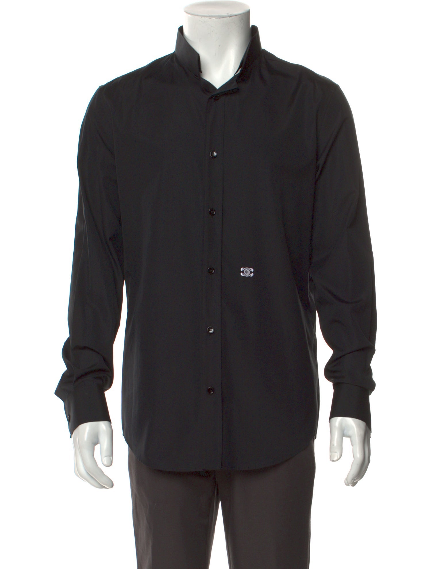 Celine Triomphe Long Sleeve Dress Shirt