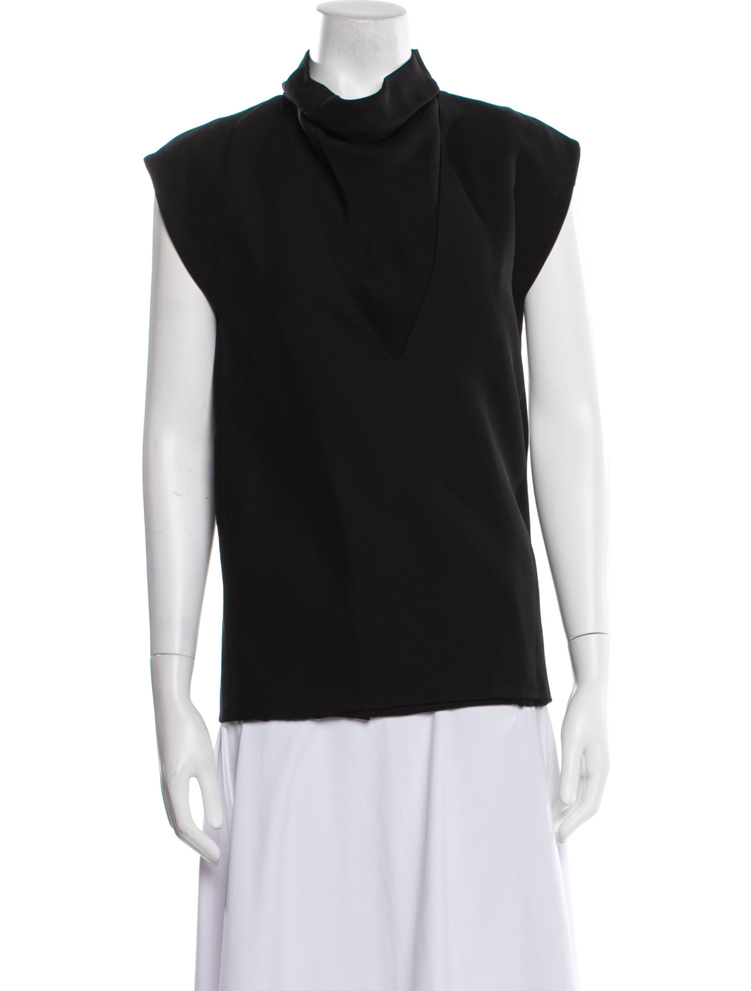 Celine Mock Neck Sleeveless Top