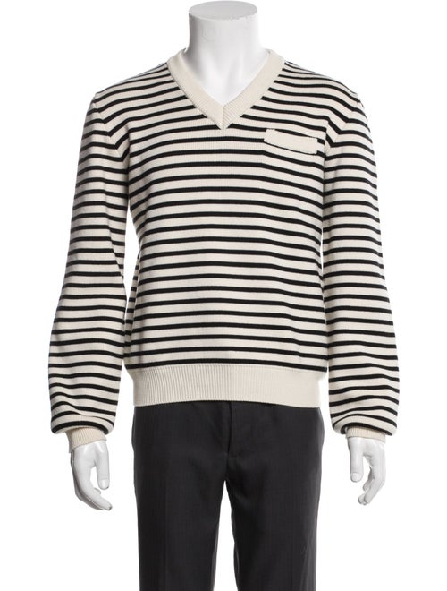 Celine Striped V-Neck Pullover