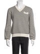 Celine Striped V-Neck Pullover