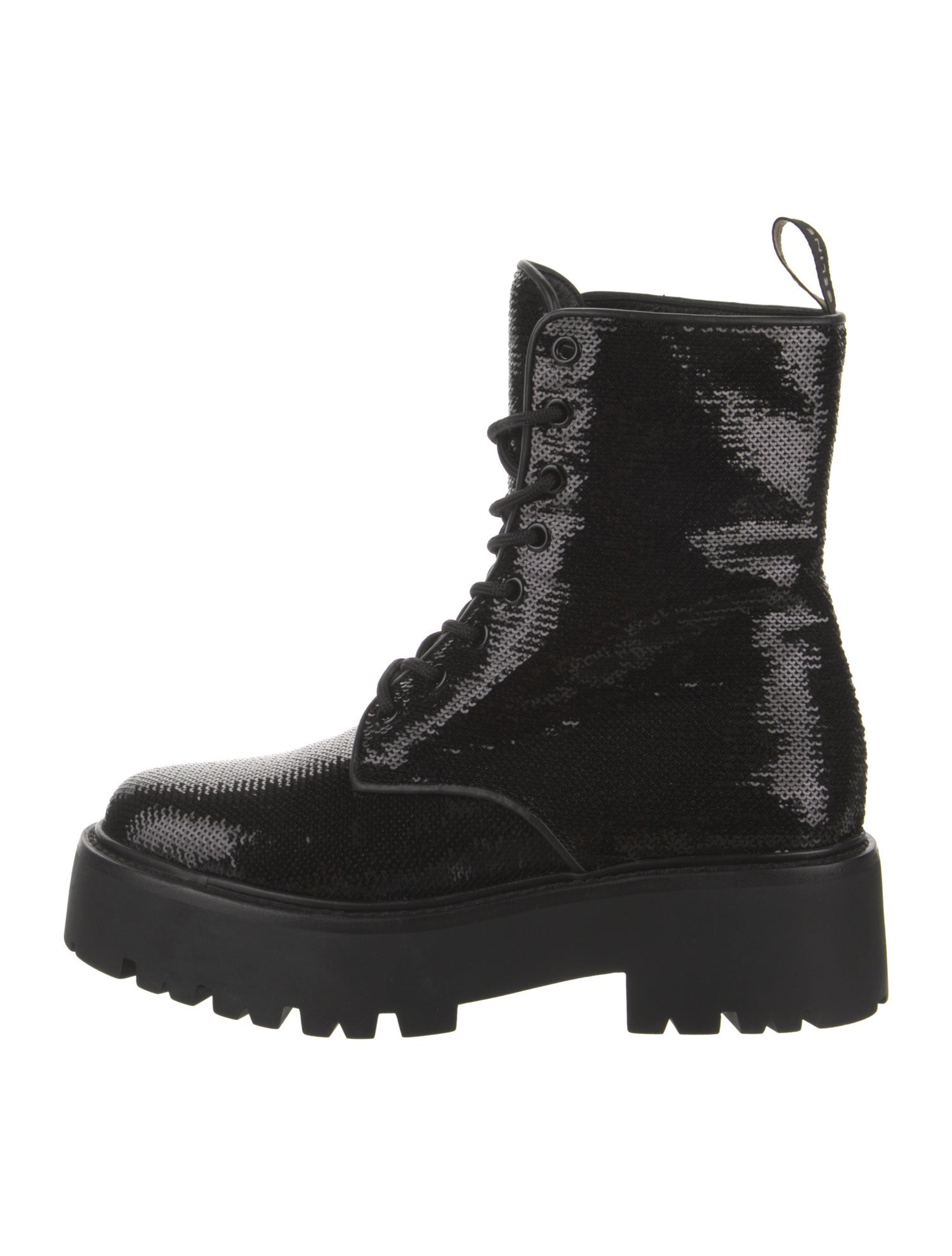 Celine Sequins Printed Combat Boots