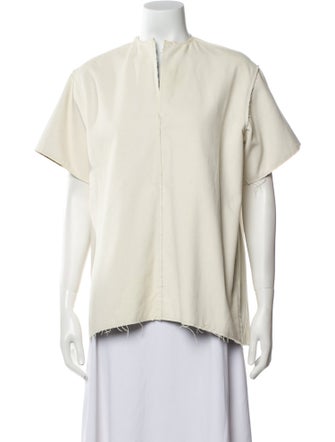 Celine 2010's Mock Neck Blouse