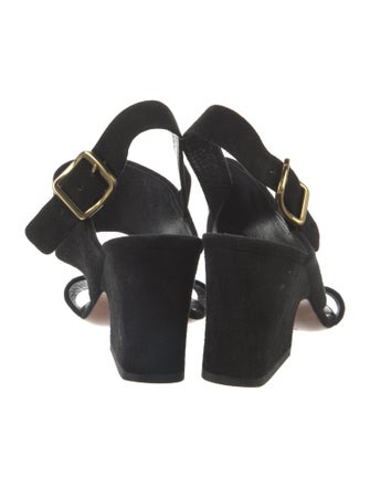 Celine Suede Slingback Sandals
