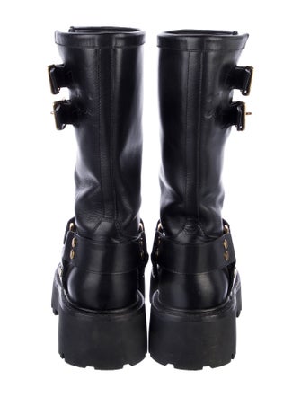 Celine Leather Moto Boots