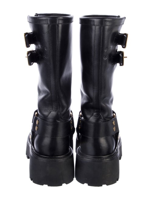 Celine Leather Moto Boots