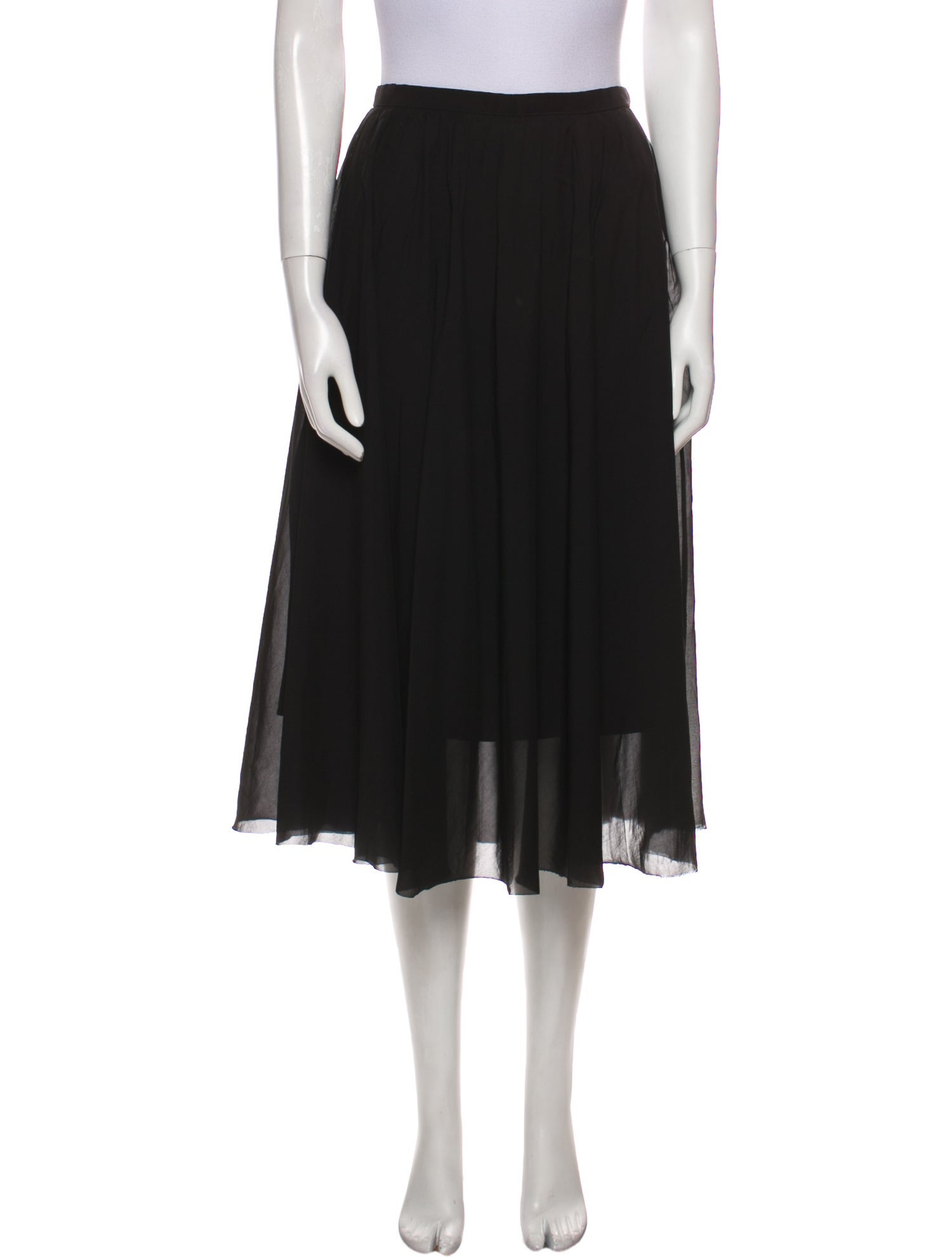 Celine Raw-Edge Trim Midi Length Skirt