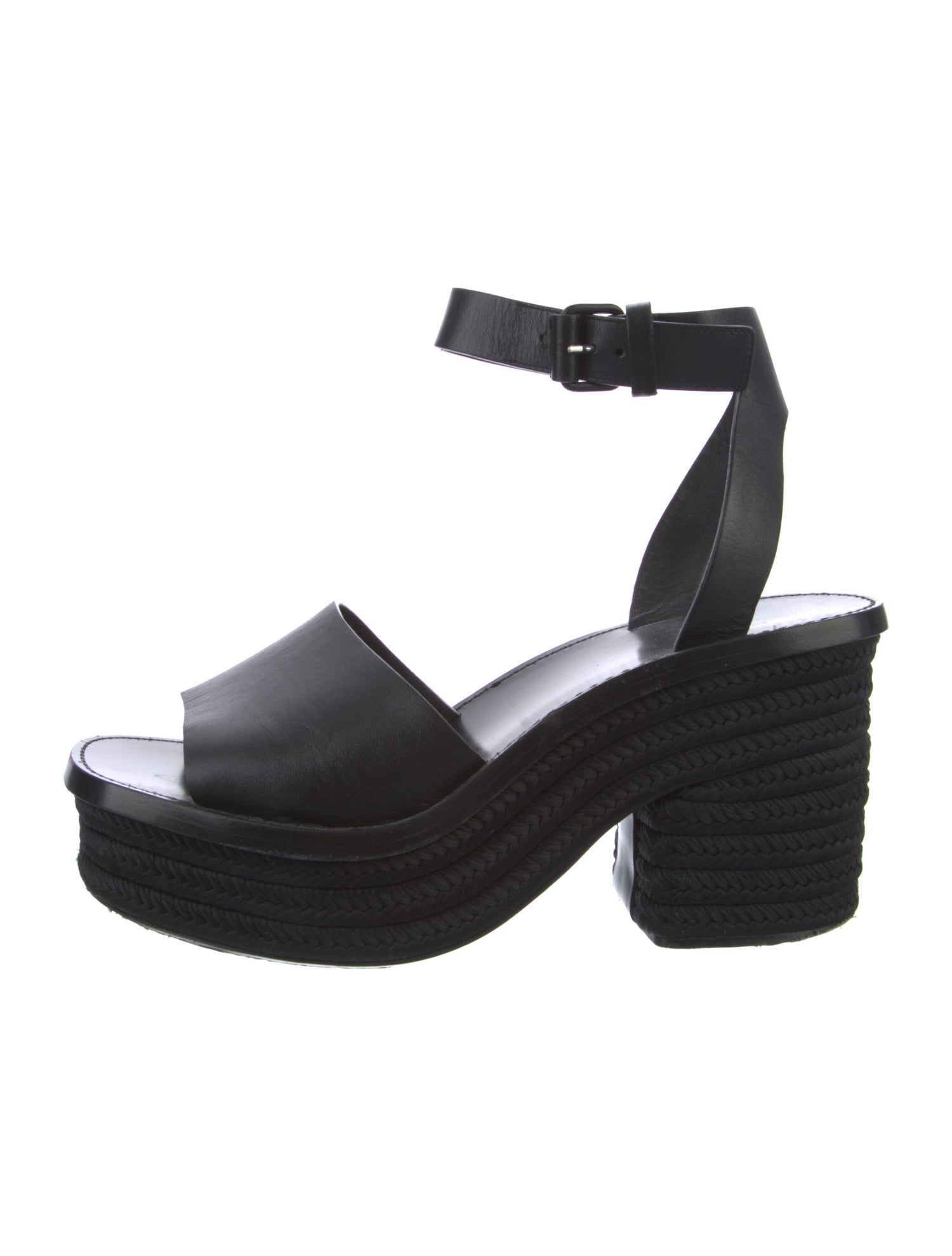 Celine Leather Braided Accents Espadrilles