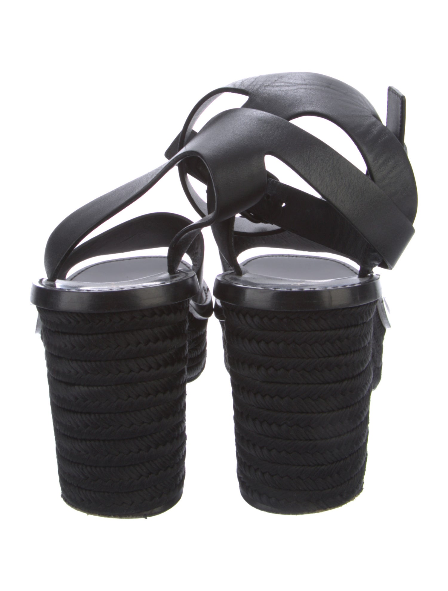 Celine Leather Braided Accents Espadrilles