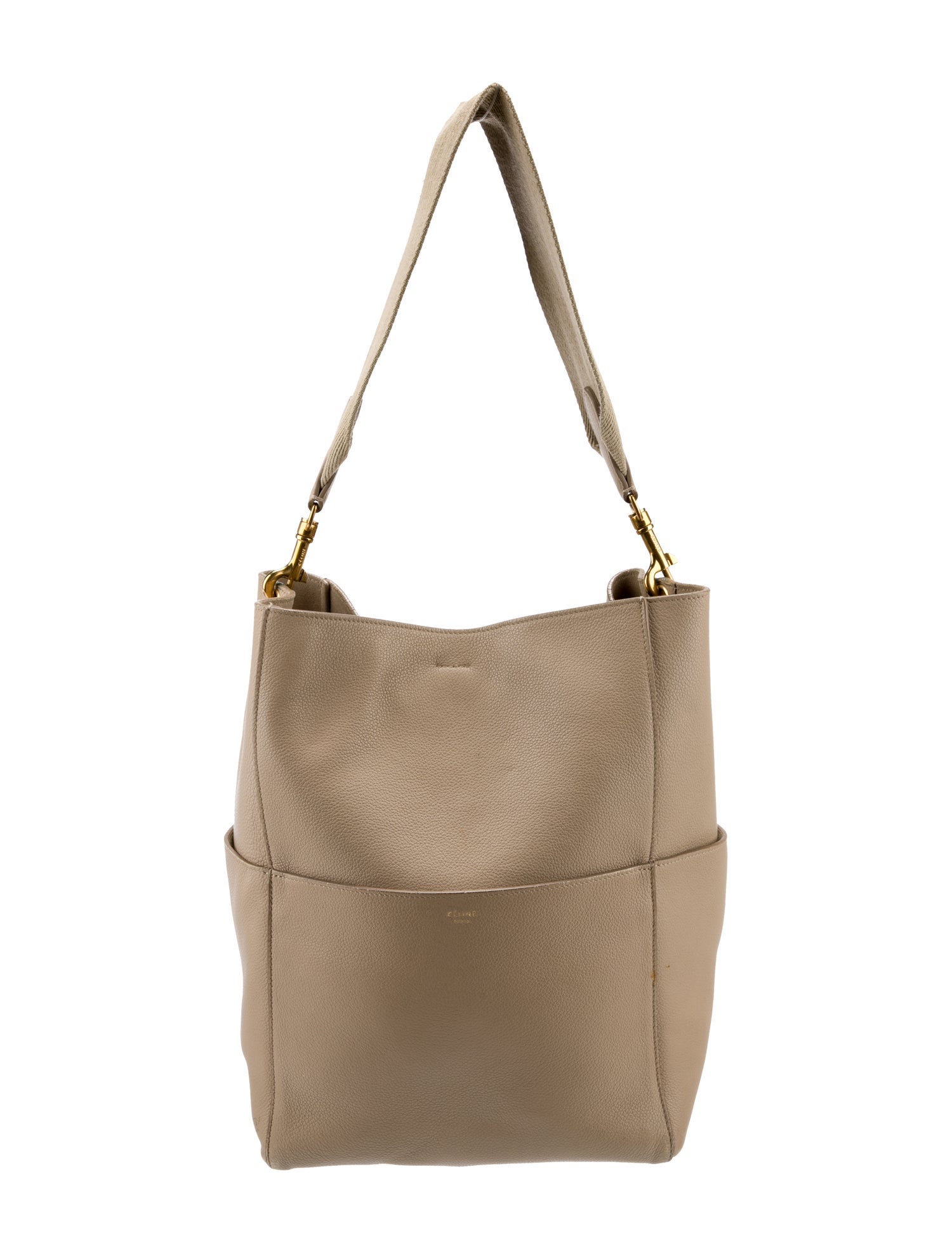 Celine Leather Seau Sangle Medium