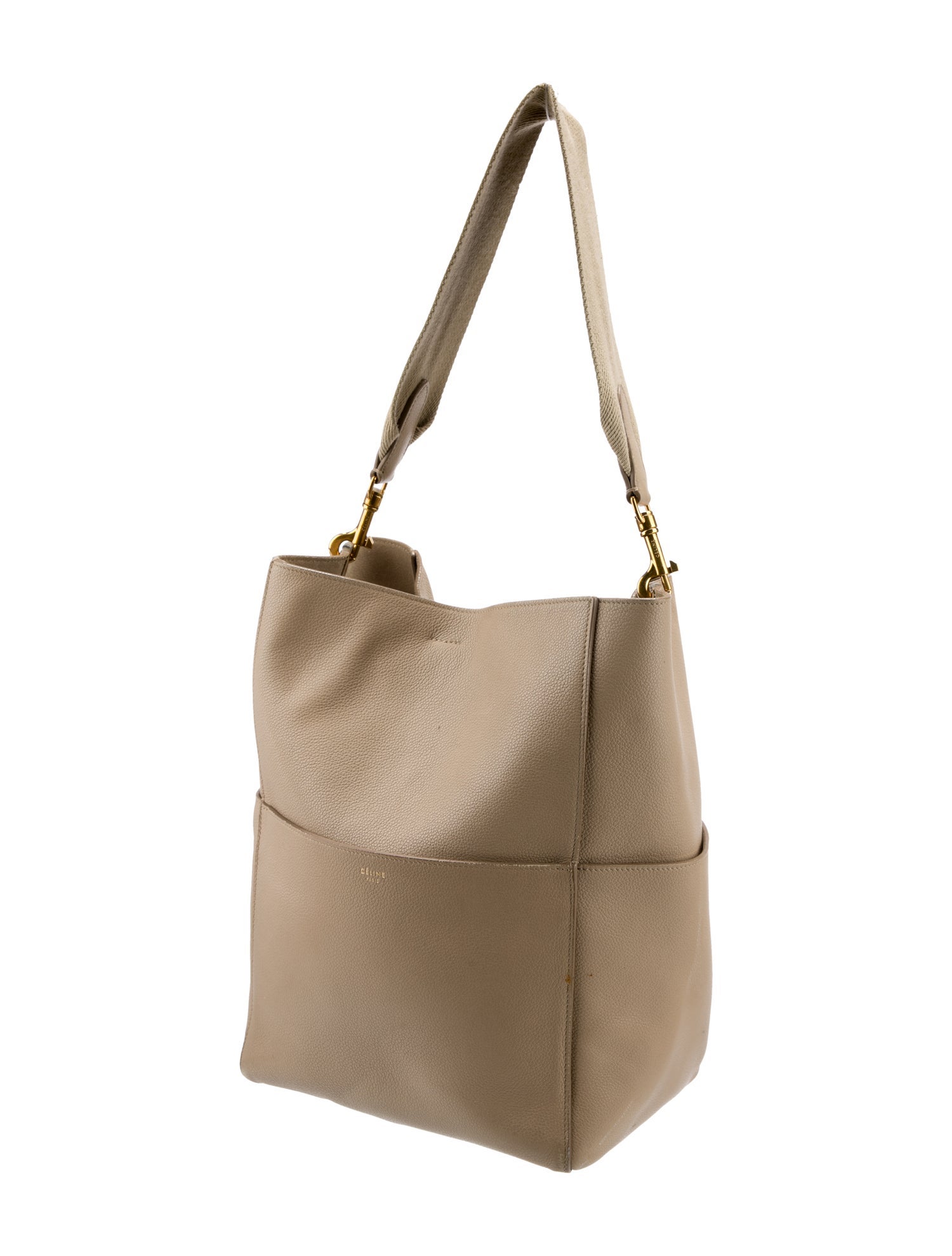 Celine Leather Seau Sangle Medium