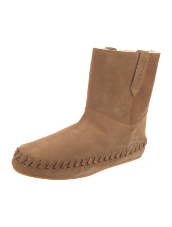Celine Suede Whipstitch Trim Boots w/ Tags
