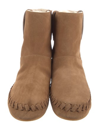 Celine Suede Whipstitch Trim Boots w/ Tags