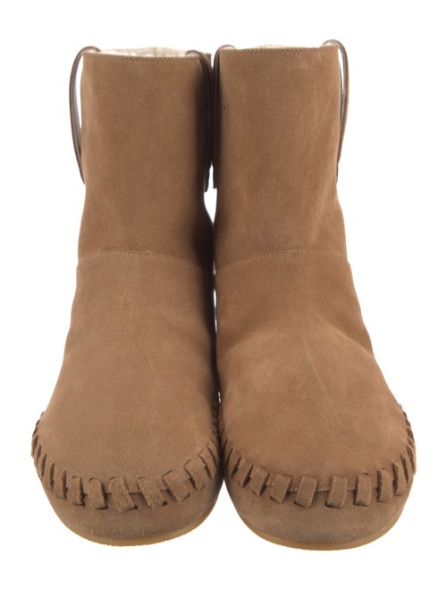Celine Suede Whipstitch Trim Boots
