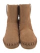 Celine Suede Whipstitch Trim Boots