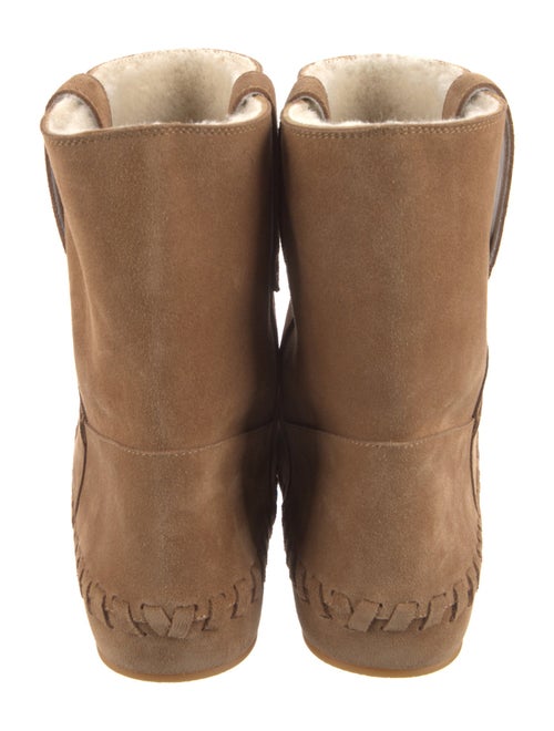 Celine Suede Whipstitch Trim Boots