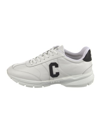 Celine Leather Graphic Print Athletic Sneakers