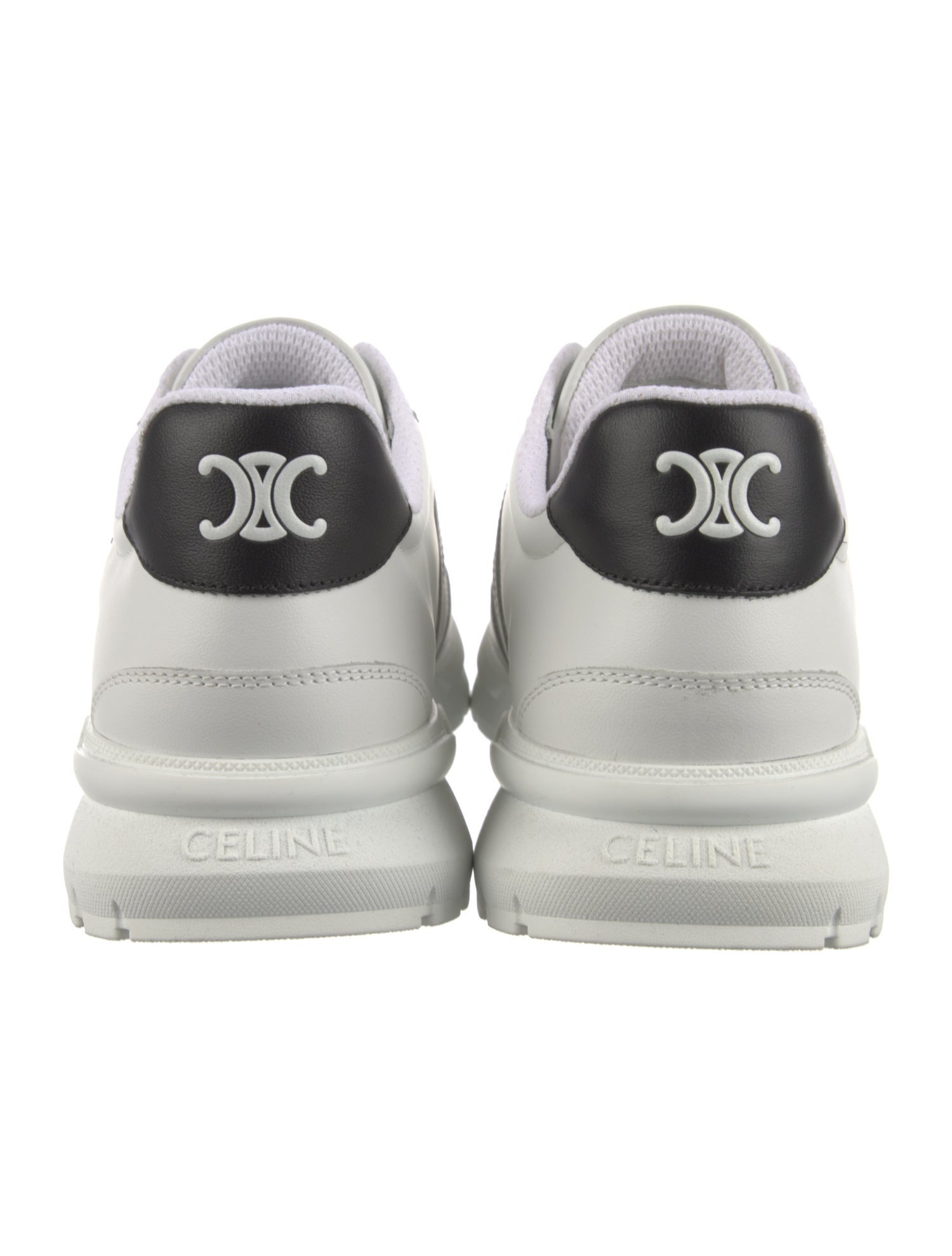 Celine Leather Graphic Print Athletic Sneakers