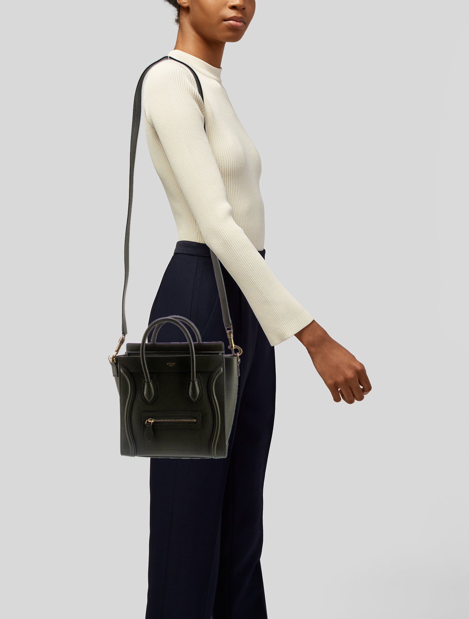 Celine Leather Luggage Nano