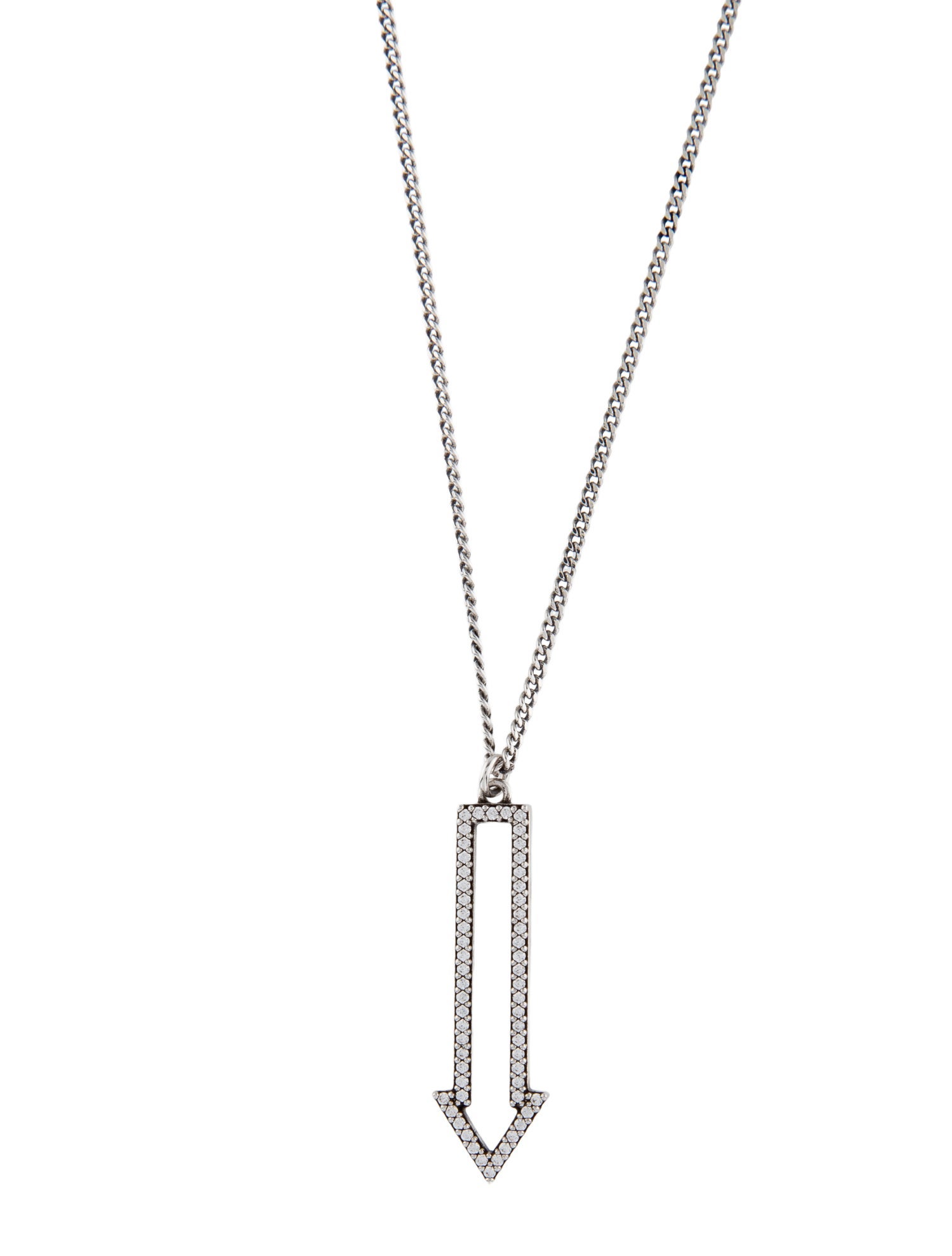 Celine Crystal Arrow Pendant Necklace