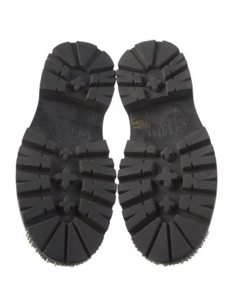 Celine Leather Studded Accents Combat Boots