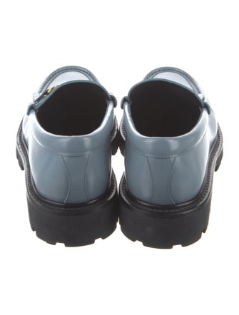 Celine Leather Fringe Trim Accent Loafers