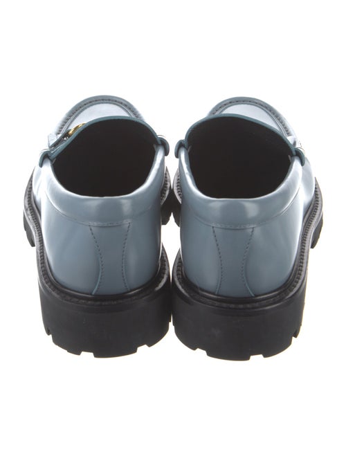 Celine Leather Fringe Trim Accent Loafers