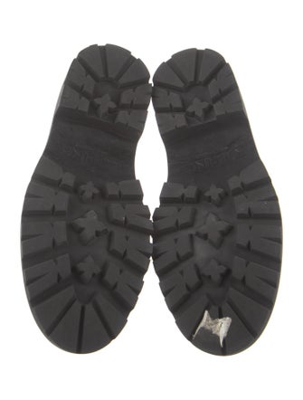 Celine Leather Fringe Trim Accent Loafers