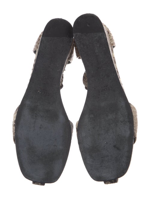 Celine Python Animal Print T-Strap Sandals