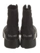 Celine Bulky D Up Shiny Bull Nylon Combat Boots