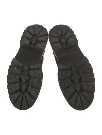 Celine Bulky D Up Shiny Bull Nylon Combat Boots