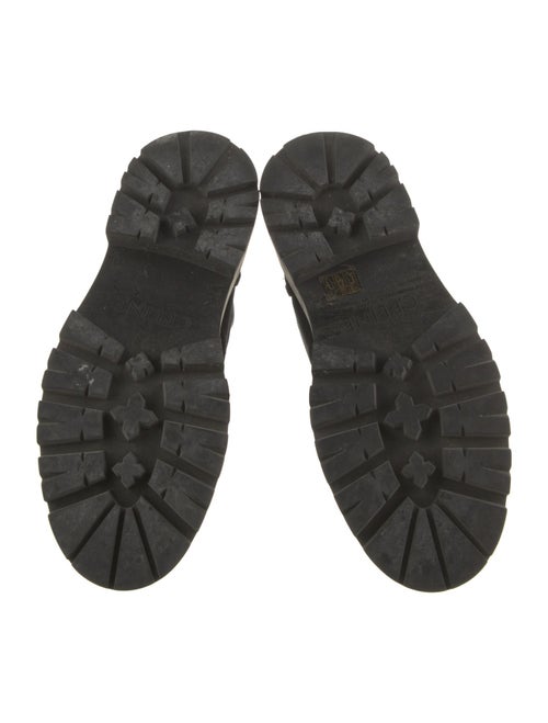 Celine Bulky D Up Shiny Bull Nylon Combat Boots