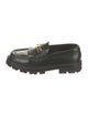 Celine Leather Fringe Trim Accent Loafers