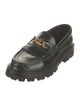 Celine Leather Fringe Trim Accent Loafers