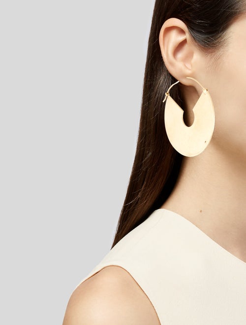 Celine Slide Round Hoop Earrings