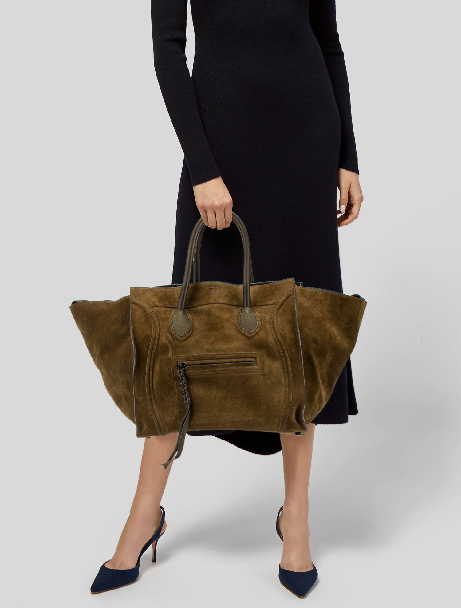 Celine Suede Luggage Phantom Medium