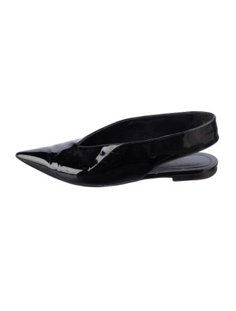 Celine Patent Leather Slingback Flats