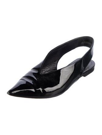 Celine Patent Leather Slingback Flats