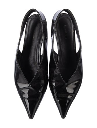 Celine Patent Leather Slingback Flats