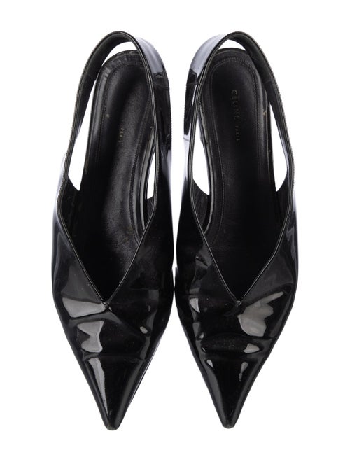 Celine Patent Leather Slingback Flats