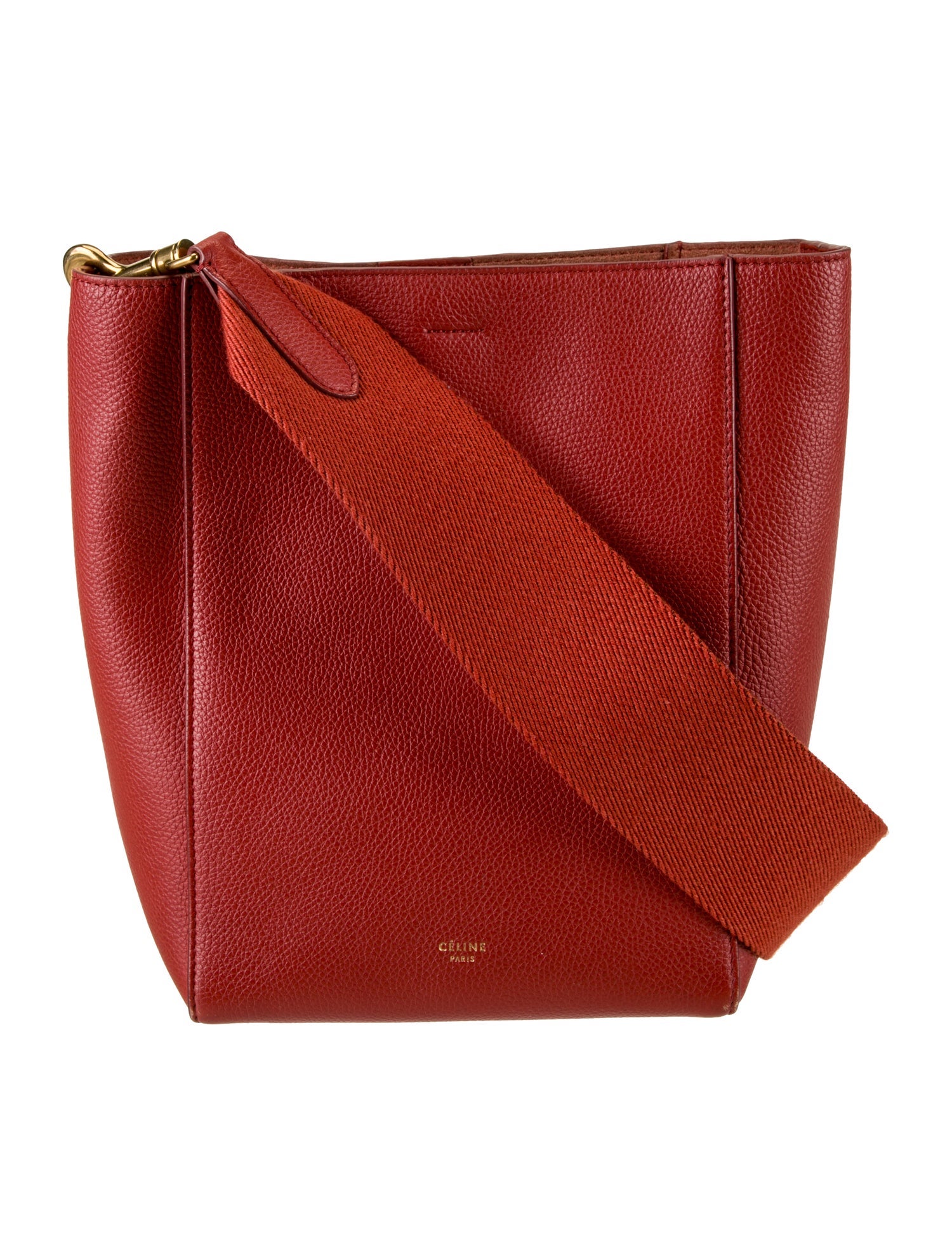 Celine Leather Seau Sangle Small