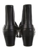Celine Leather Chain-Link Accents Chelsea Boots