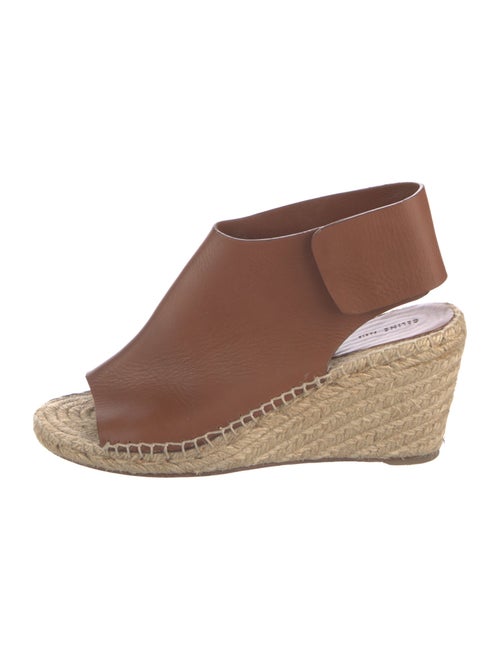 Celine Leather Whipstitch Trim Espadrilles