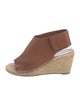 Celine Leather Whipstitch Trim Espadrilles