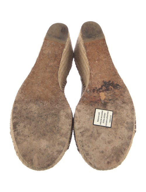 Celine Leather Whipstitch Trim Espadrilles