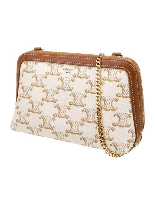 Celine Macadam Triomphe Clutch On Chain Mini