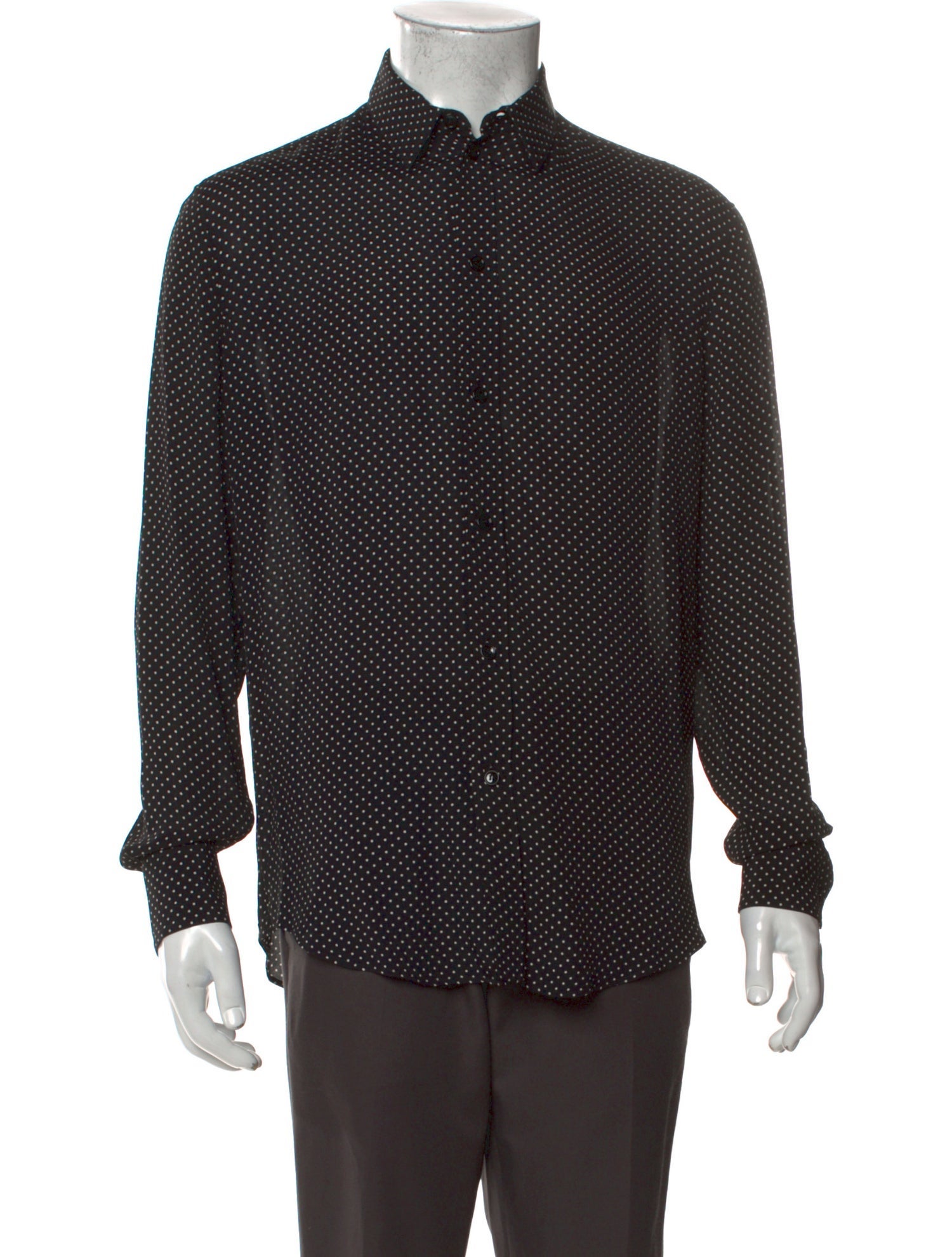Celine Polka Dot Print Long Sleeve Shirt