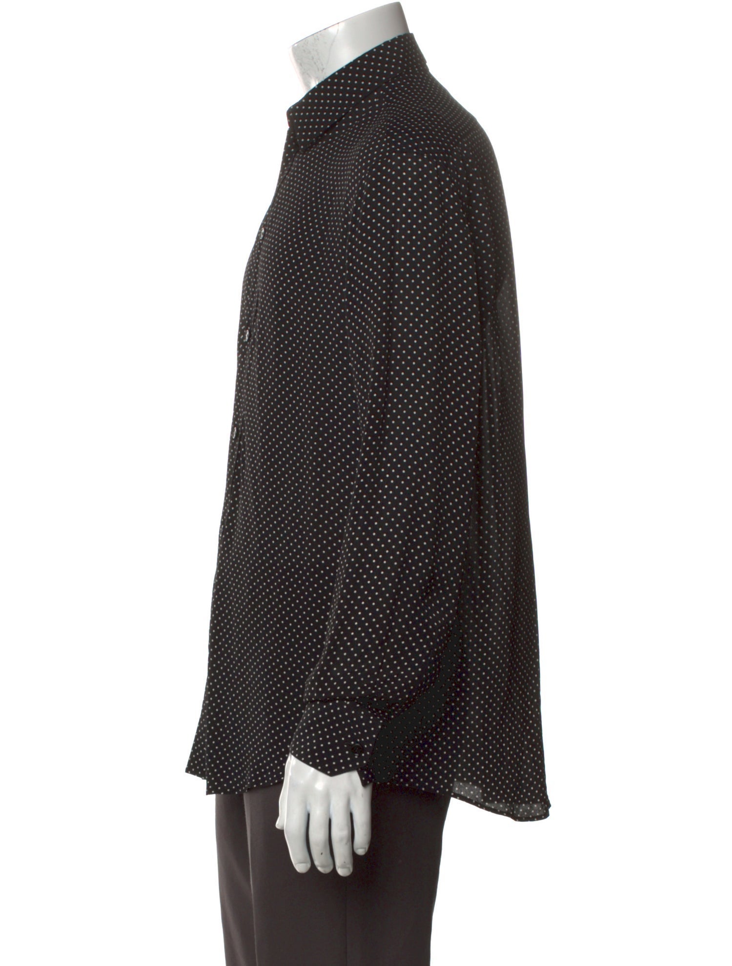 Celine Polka Dot Print Long Sleeve Shirt
