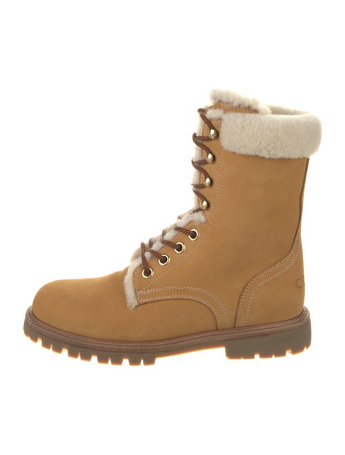 Celine Leather Lace-Up Boots