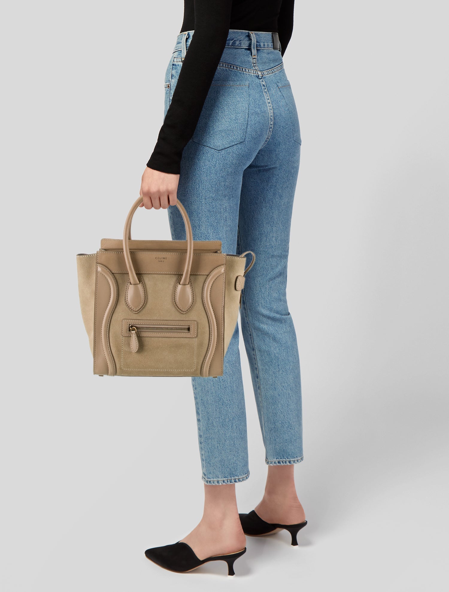 Celine Leather Luggage Micro